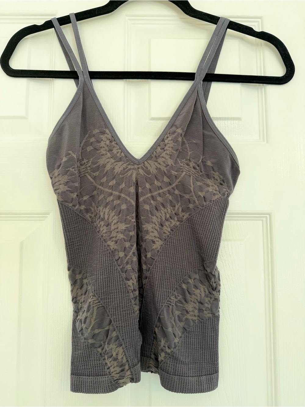 Free People Mercury Seamless Patterned Cami in Charcoal XS/S